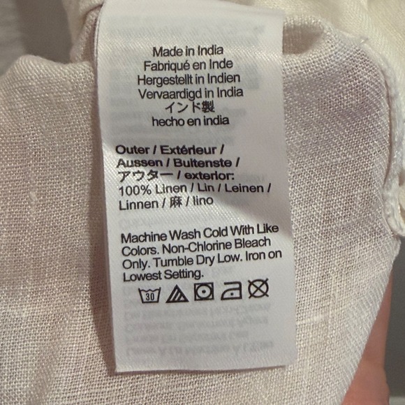 J Crew Cabana Linen Maxi Dress 2X White NWT CI918 J.Crew Resort Travel Beach - Picture 5 of 9